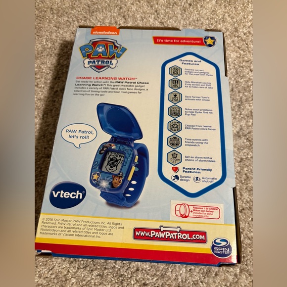 New VTech PAW Patrol Chase Learning Watch Toddler Watch - Picture 9 of 12